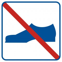 Schuhetragen verboten