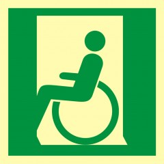 Notausgang für Behinderte links