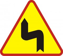 Double bend- first to the left