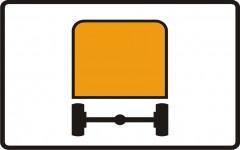 Plate indicating vehicles with hazardous materials