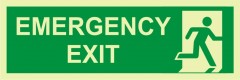 Emergency exit; running man