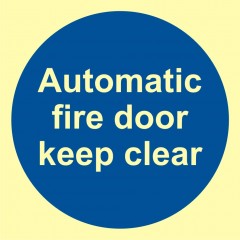 Automatische Brandschutztür – bitte sich fernhalten
