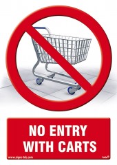 No entry with carts