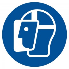 Znak BHP - Nakaz stosowania ochrony twarzy
