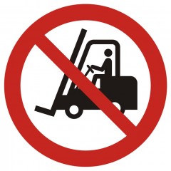 No access for forklift trucks and other industrial vehicles
