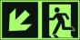 Direction to emergency exit – down to the left