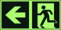 Direction to emergency exit – left