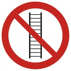 Benutzen der Leiter verboten
