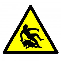 Znak BHP - Ostrzeżenie przed śliską powierzchnią