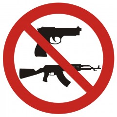 Tragen von Waffen verboten