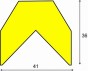 Elastisches Schutzprofil schwarz-gelb Typ AA