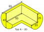 Elastisches Eckverbindungsstück 2D für Profile des A-Typs