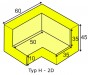Elastisches Eckverbindungsstück 2D für Profile des H-Typs
