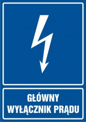 Znak elektryczny - Główny wyłącznik prądu