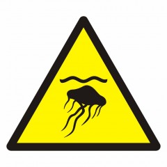 Znak BHP - Ostrzeżenie przed meduzami