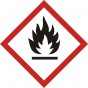 Znak bezpieczeństwa - Produkt łatwopalny - znak piktogram GHS 02 CLP