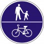 Znak wskazujący ruch pieszych i rowerów na tej samej drodze