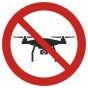 Znak BHP - Zakaz lotów dronem